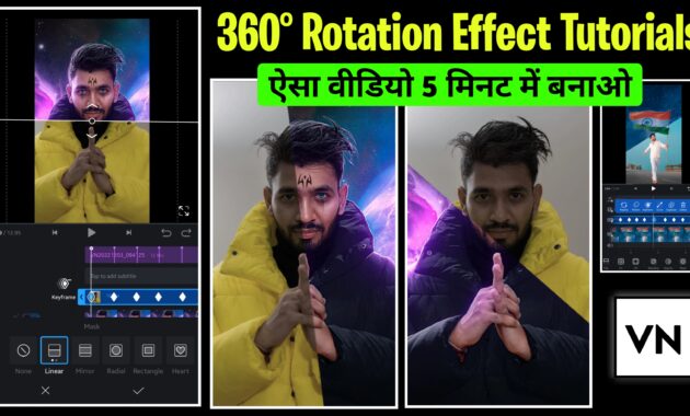How to make 360° Rotation effect video 360° Rotation effect video kaise banaye Vn video editing