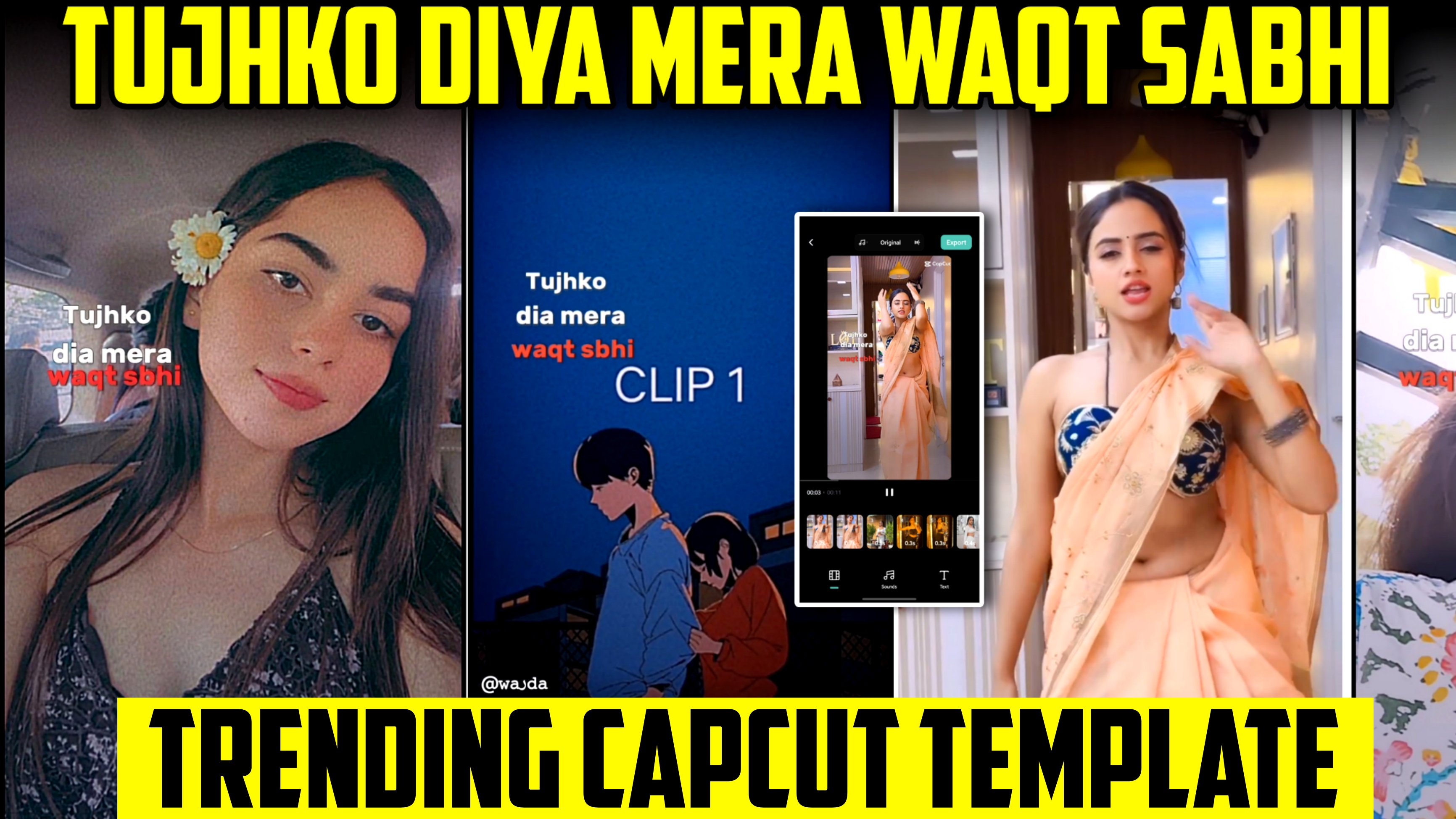 Tujhko Diya Mera Wakt Sabhi Capcut Template || Instagram Trending Reels Editing || Capcut Editing